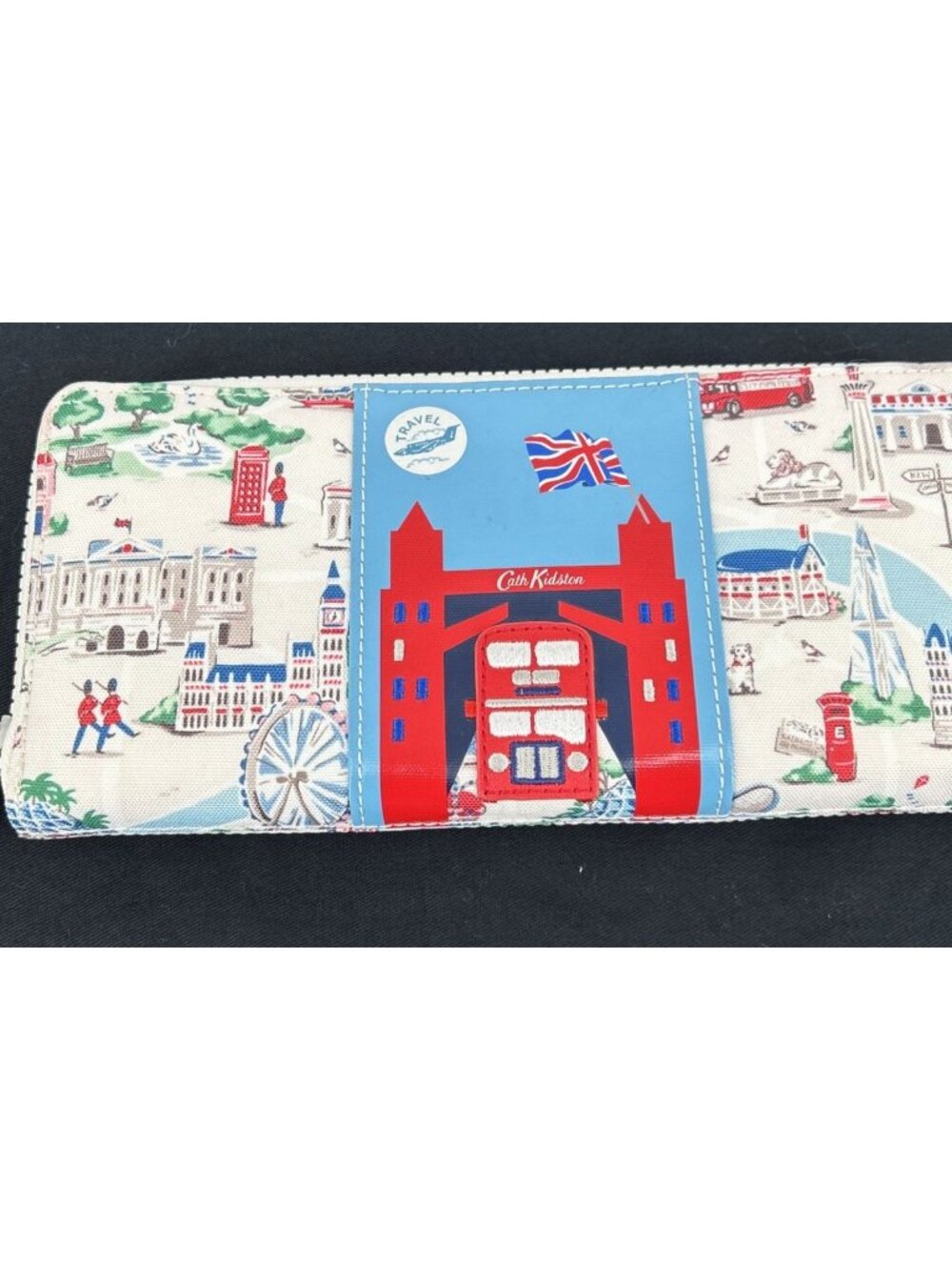 Cath Kidston London Double Decker Bus Wallet 9.5" Cloth Organizer Passport